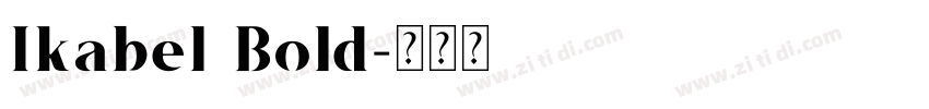 Ikabel Bold字体转换